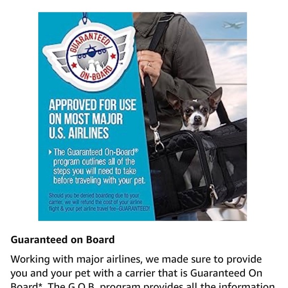 Sherpa Original Deluxe 19x11.75x11.5 Pet Carrier Black Lattice Large - Picture 3 of 13